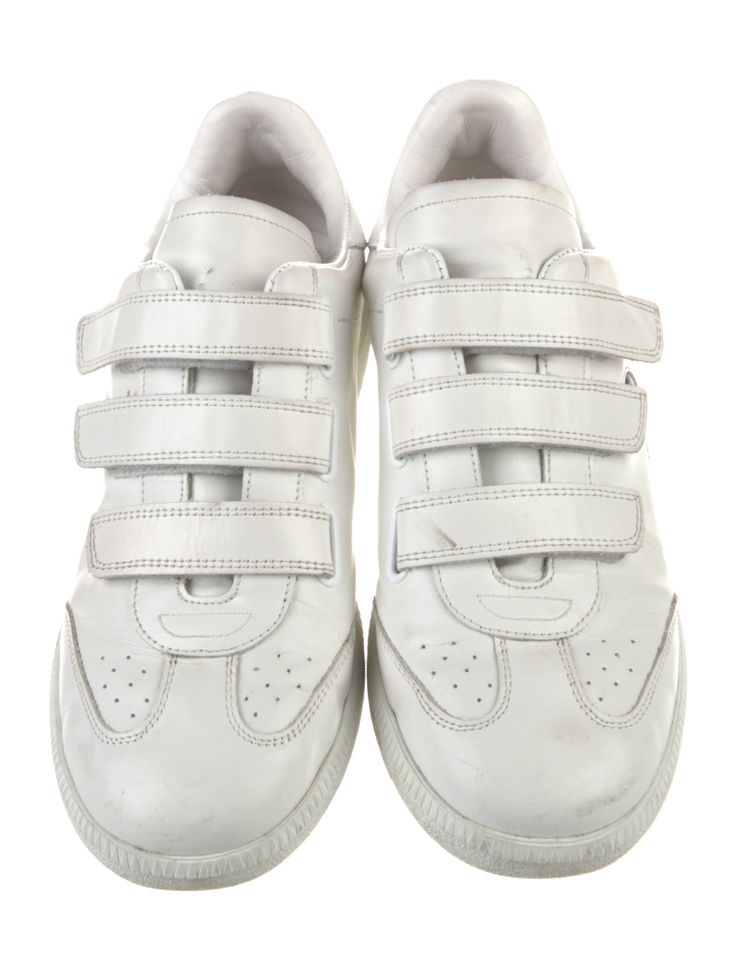 Isabel Marant Leather Graphic Print Sneakers